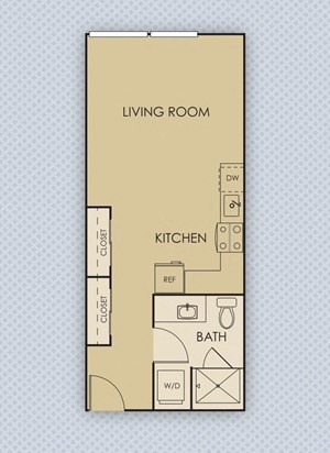 Floorplan Photos Gallery Tempo PDX Apartments Studio A1 Floor Plan